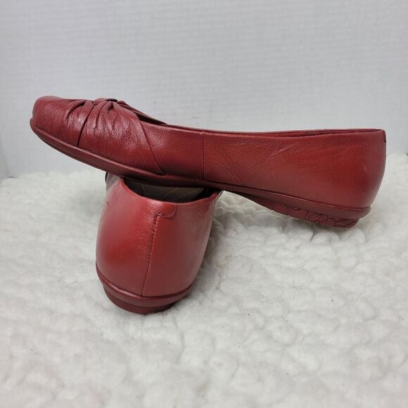 Hotter Appledore Comfort Concept Ballet Shoes Size 9 Red Leather Shoes - Picture 6 of 11